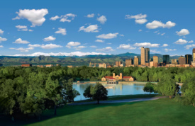 Denver, CO skyline.